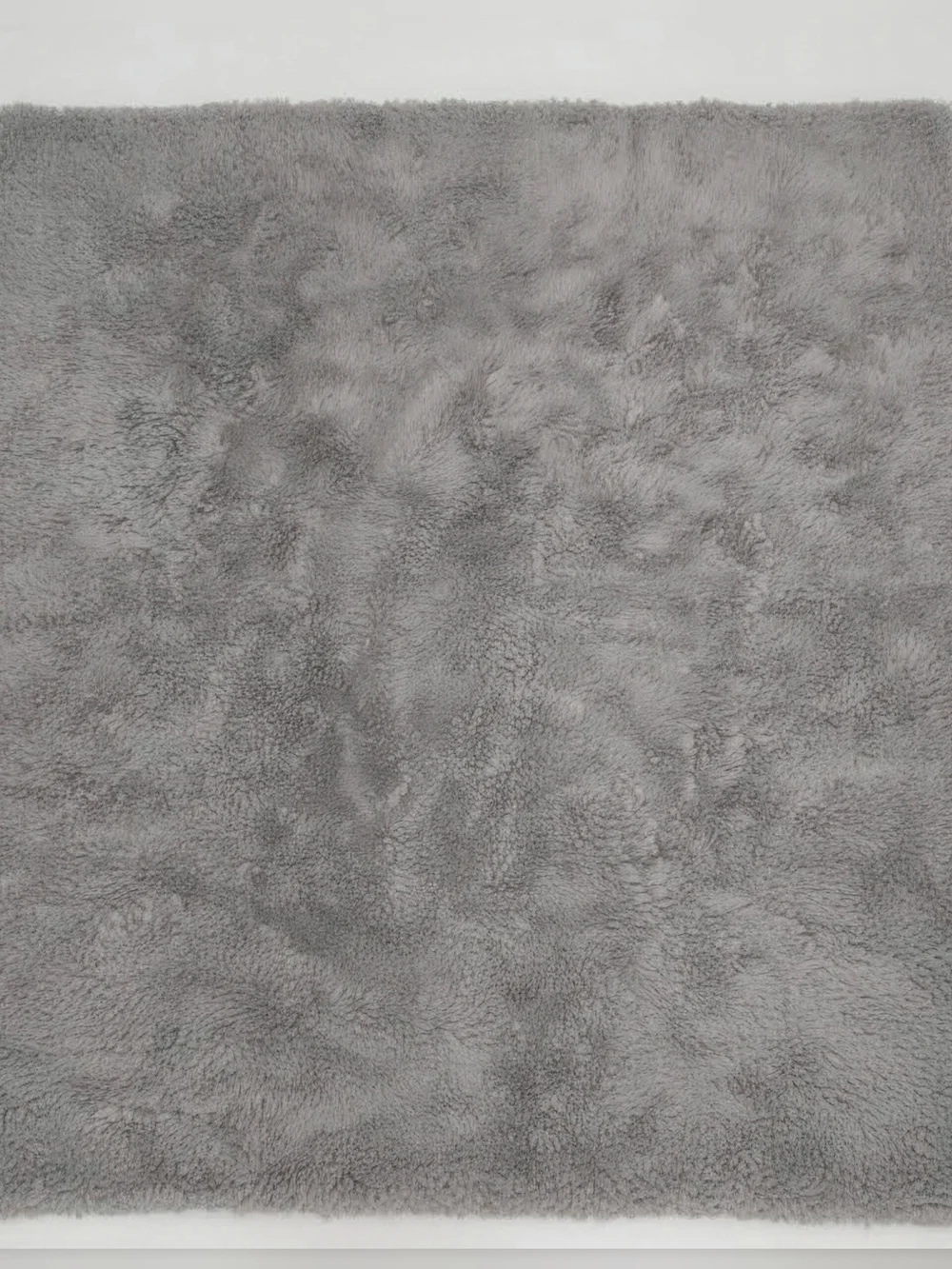 Tahari Light Gray Plush Faux Fur Throw
